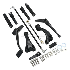 Kit complet commandes avancées CNC, repose-pieds, leviers et biellettes pour Harley-Davidson Sportster XL 883, 1200, 48 2004-2024 – photo 3/20