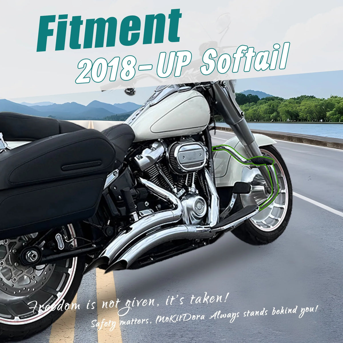 Barre de Protection Moteur 1.25" (Mustache) - Harley-Davidson Softail 2018-Up – photo 2/6