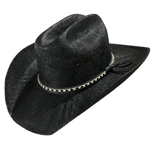 Chapeau cowboy en paille tressée main - protection solaire - vue 35