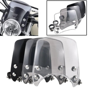Mini pare-brise fumé pour Harley Sportster fixé sur fourche - vue 1