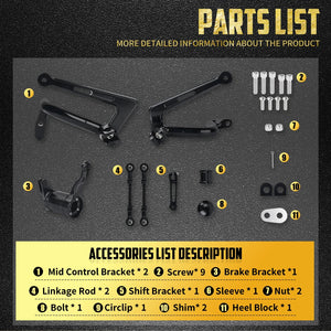 Kit Commandes Centrales avec Tringlerie de Frein/Sélecteur en Aluminium - Harley-Davidson Touring 2009-2025 – photo 6/7