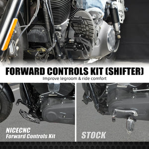 Kit commandes avancées et repose-pieds conducteur en aluminium 6061 et inox pour Harley-Davidson Dyna Street Bob FXDB 2006-2017, Low Rider FXDL, Fat Bob, Super Glide, Switchback FLD – photo 3/9
