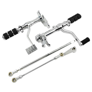 Kit complet commandes avancées, repose-pieds, biellettes et leviers en aluminium pour Harley-Davidson Sportster XL 883, 1200, 48, Iron, Softail, Dyna FXBB – photo 6/15