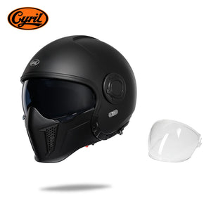 Casque moto modulable rétro, mentonnière relevée - vue 22