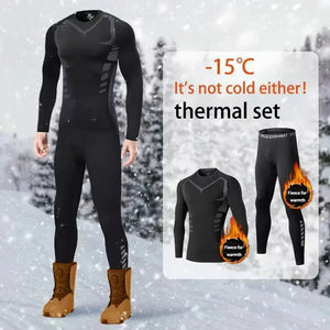 Ensemble sous-vêtements longs homme - Thermique ajusté hiver - vue 6