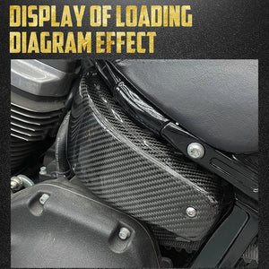 Kit de caches latéraux de batterie en fibre de carbone - Harley Softail Low Rider ST, Fat Boy, Breakout, Standard, FXBB, FLDE, FXST – photo 2/7