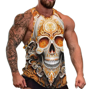 Débardeur crâne 3D oversize homme - vue 17