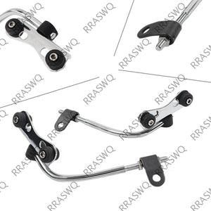 Kit de fixation universel de pare-brise noir pour moto - vue 2