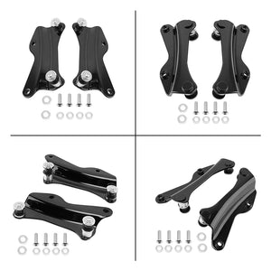 Kit de fixation amovible 4 points noir ou chrome pour Harley Touring - vue 4