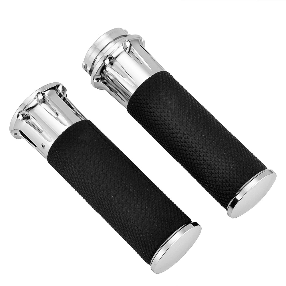 Poignées de guidon quadrillées pour Harley Sportster Dyna Softail - vue 2