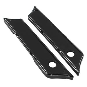 Cache-loquets de sacoches CNC noir pour Harley Touring - vue 6