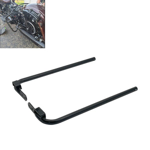 Support de sacoche noir brillant sur une Harley-Davidson Touring - vue 1