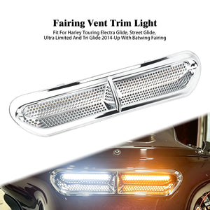 Feu LED de grille de carénage chromé pour Harley-Davidson Touring - vue 8
