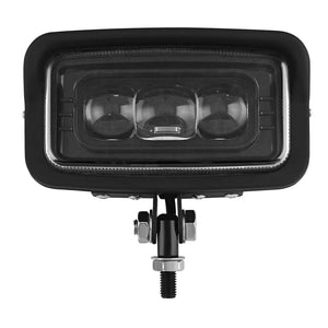 Phare LED rectangulaire chromé pour moto custom - vue 9