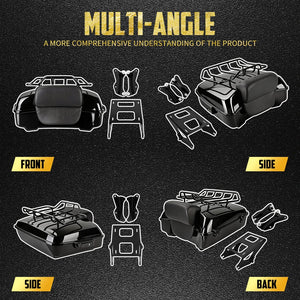 Top Case Chopped Tour Trunk 10,7" avec Porte-Bagages et Dossier - Harley-Davidson Touring 2014-2025 – photo 3/7