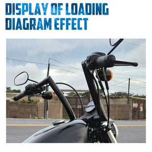 Guidon ape hanger fat bar pour Harley Softail, Dyna, Sportster et Touring - vue 1