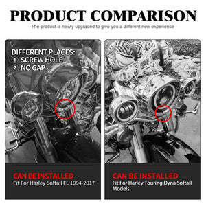 Anneau de calandre de phare chromé pour Harley-Davidson Softail - vue 5