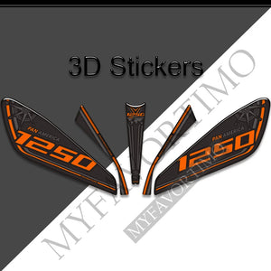 Protection de réservoir 3D noire sur Harley Pan America - vue 8