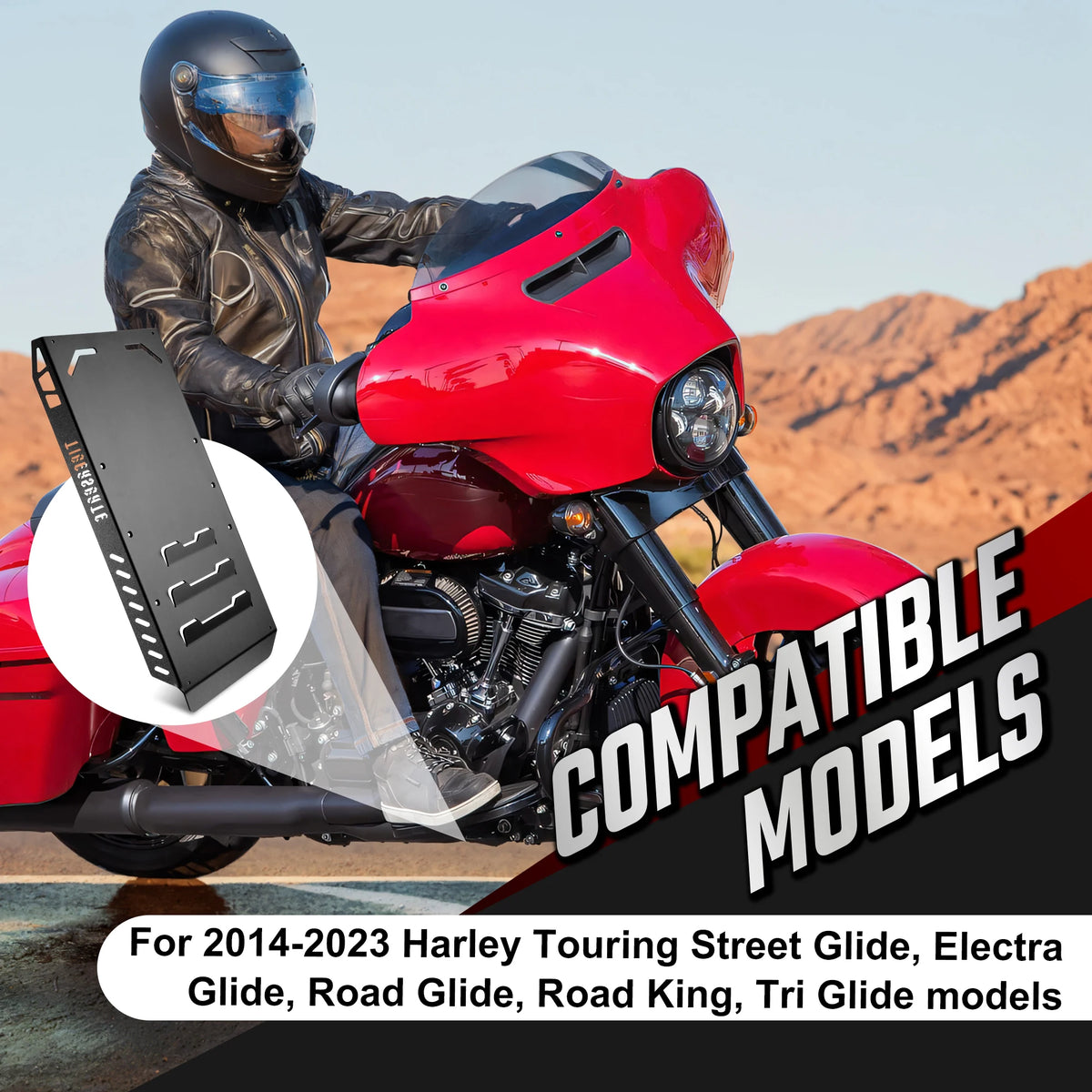Sabot de Protection Moteur en Aluminium - Harley-Davidson Touring 2014-2023 – photo 2/12
