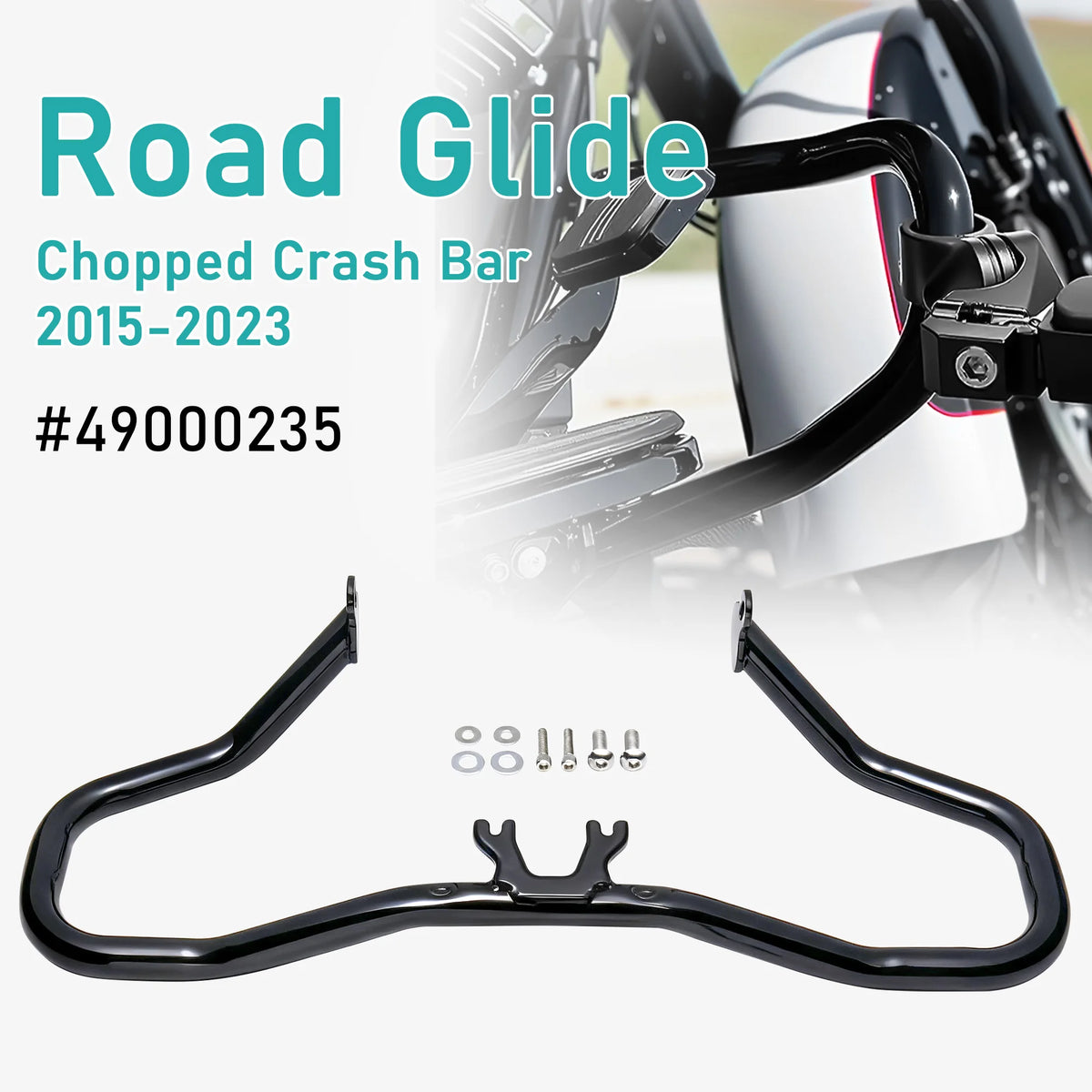 Barre de Protection Moteur 1.25" avec Supports de Carénage - Harley-Davidson Touring Road Glide 2015-2023 – photo 2/7