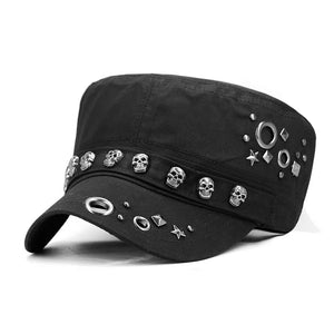 Casquette baseball tête de mort rivetée - vue - vue 1