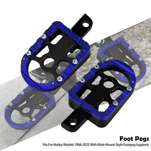 Marchepieds/repose-pieds passager arrière pour Harley-Davidson Sportster, Touring, Road Glide, Dyna et Softail FL – photo 7/12