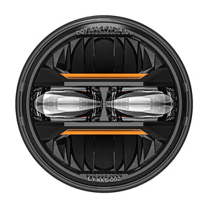 Phare LED projecteur noir monté sur une Harley-Davidson Touring - vue 7