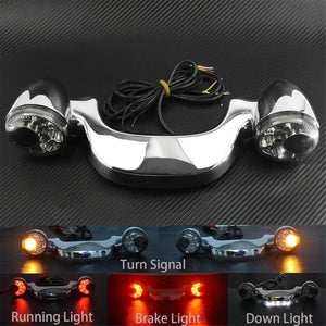 Clignotant LED arrière format bullet noir et fumé pour Harley Touring - vue 5