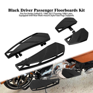 Plancher et repose-pieds en aluminium noir pour moto Harley-Davidson - vue 7