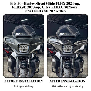 Kit de carénage avant noir avec support d'instruments pour Harley-Davidson Street Glide - vue 2