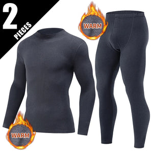 Sous-vêtement thermique homme - Ensemble chaud uni automne/hiver - vue 19