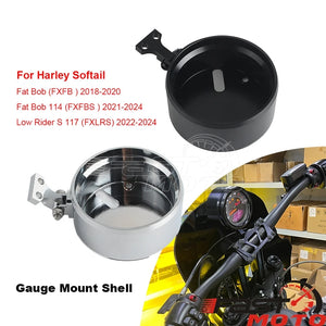 Support de compteur numérique en aluminium pour moto Harley-Davidson Softail - vue 2