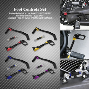 Kit de commandes centrales (mid control) avec repose-pieds - Harley Softail Low Rider 2020-2025, FXBB, Street Bob – photo 1/10