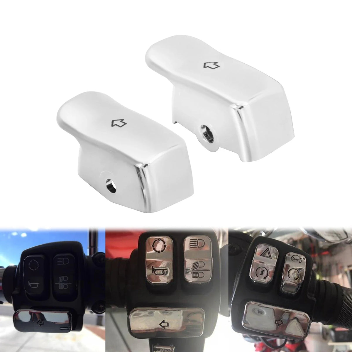 Rallonges de boutons de clignotant pour Harley Softail, Dyna et Sportster - vue 2