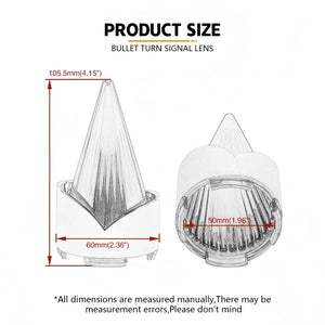 Lentille de clignotant pointue pour Harley Softail - vue 4