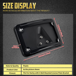Support de plaque d'immatriculation incliné 3 trous pour Harley-Davidson Softail, FL, Dyna – photo 6/8