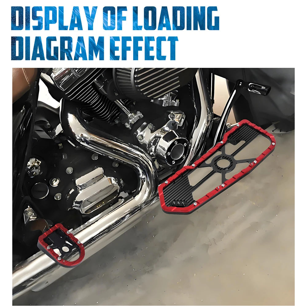 Kit marche-pieds noir avec levier de frein pour Harley Touring - vue 2