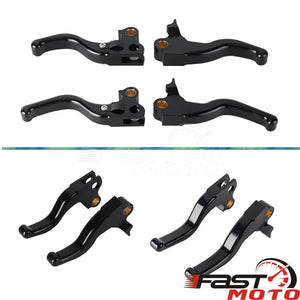 Paire de leviers de frein et d'embrayage noirs pour moto Harley-Davidson Dyna - vue 5