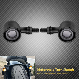 Clignotants LED mini format bullet filetage 10mm pour Harley-Davidson et motos custom – photo 8/8