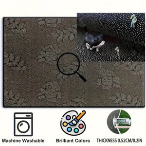 Tapis de garage motif avertissement jaune/noir antidérapant – photo 2/6