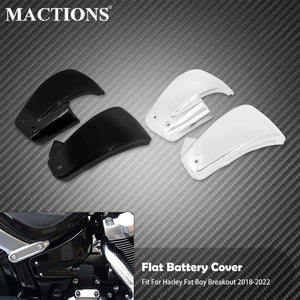 Cache latéral de carénage de batterie noir/chrome - Harley Softail M8 Fat Boy, Breakout FXBR, FLFB, Sport Glide 2018-2022 – photo 1/8