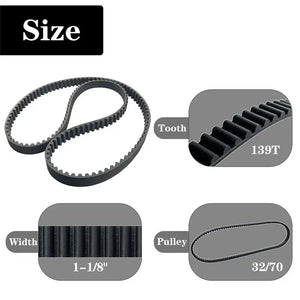 Courroie de Transmission Arrière 139 Dents 1-1/8" - Harley-Davidson Road King & Electra Glide 2004-2006 – photo 6/6