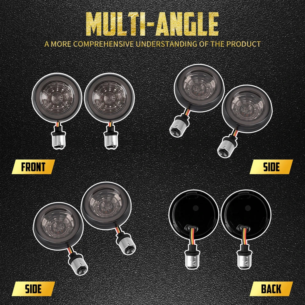 Clignotant LED 1157 style bullet, insert avant/arrière pour Harley Touring, Softail, Dyna, Sportster XL883 - vue 2