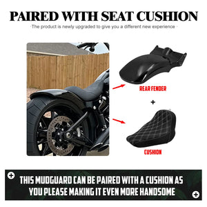 Garde-boue arrière court en acier noir pour Harley-Davidson Softail - vue 3
