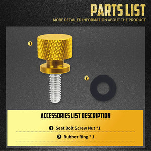Kit de vis rapides de fixation de garde-boue arrière - Harley Touring Road King, Softail, Sportster XL883, XG, Dyna – photo 5/11