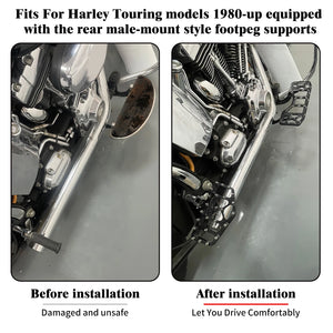 Planchers pilote et passager (floorboards) larges en aluminium CNC pour Harley-Davidson Touring (Electra Glide, Street Glide) et Softail CVO – photo 2/6