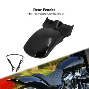 Garde-boue arrière court noir en acier pour Harley-Davidson Softail - vue 6