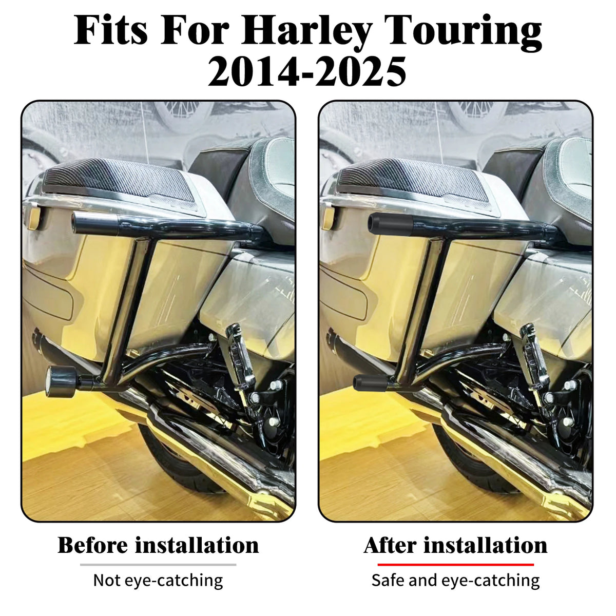 Barres de protection arrière (crash bars) pour sacoches - Harley-Davidson Touring 2014 et plus – photo 2/6