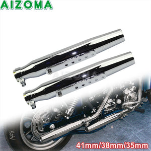 Système d'échappement pour Harley-Davidson Sportster XL, Dyna, Touring, Softail, ainsi que Suzuki et Honda (montage universel, style Café Racer) – photo 1/10