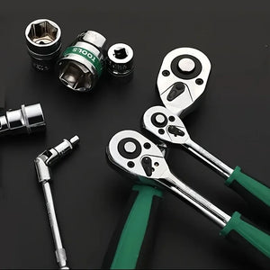 Coffret de Clés à Cliquet 72 Dents 1/4", 3/8" et 1/2" Réversibles – photo 6/9